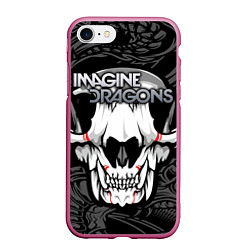 Чехол iPhone 7/8 матовый Imagine Dragons, цвет: 3D-малиновый