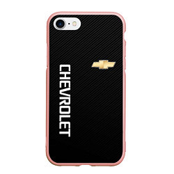 Чехол iPhone 7/8 матовый Chevrolet, цвет: 3D-светло-розовый