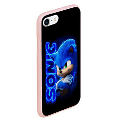 Чехол iPhone 7/8 матовый SONIC, цвет: 3D-светло-розовый — фото 2