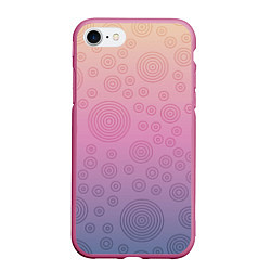 Чехол iPhone 7/8 матовый Абстрактный узор, цвет: 3D-малиновый