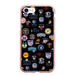 Чехол iPhone 7/8 матовый NBA Pattern