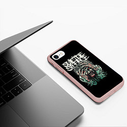 Чехол iPhone 7/8 матовый Suicide silence, цвет: 3D-светло-розовый — фото 2
