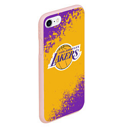 Чехол iPhone 7/8 матовый LA LAKERS KOBE BRYANT, цвет: 3D-светло-розовый — фото 2