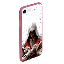 Чехол iPhone 7/8 матовый ASSASSINS CREED, цвет: 3D-малиновый — фото 2