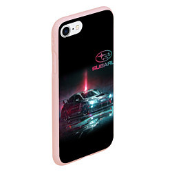 Чехол iPhone 7/8 матовый SUBARUСпина, цвет: 3D-светло-розовый — фото 2