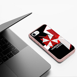 Чехол iPhone 7/8 матовый UMBRELLA CORP, цвет: 3D-светло-розовый — фото 2