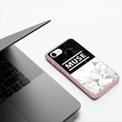 Чехол iPhone 7/8 матовый Muse, цвет: 3D-светло-розовый — фото 2