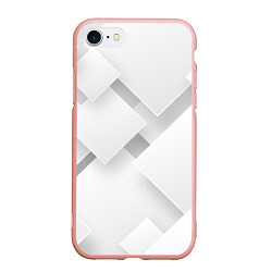 Чехол iPhone 7/8 матовый Геометрическая Абстракция, цвет: 3D-светло-розовый