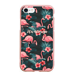 Чехол iPhone 7/8 матовый Flamingo, цвет: 3D-светло-розовый