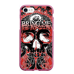 Чехол iPhone 7/8 матовый Bring Me the Horizon, цвет: 3D-малиновый