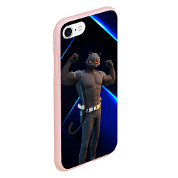 Чехол iPhone 7/8 матовый Fortnite Meowscles Shadow, цвет: 3D-светло-розовый — фото 2