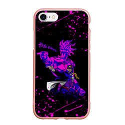 Чехол iPhone 7/8 матовый JOJOS BIZARRE ADVENTURE, цвет: 3D-светло-розовый