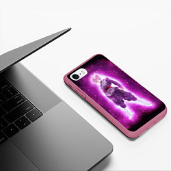 Чехол iPhone 7/8 матовый Супер Сайян Super Saiyan, цвет: 3D-малиновый — фото 2