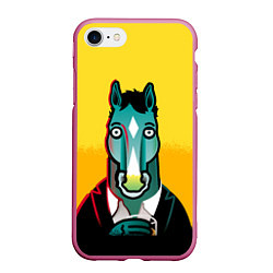 Чехол iPhone 7/8 матовый BoJack Horseman, цвет: 3D-малиновый