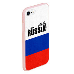 Чехол iPhone 7/8 матовый Russia, цвет: 3D-светло-розовый — фото 2