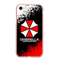 Чехол iPhone 7/8 матовый RESIDENT EVIL UMBRELLA, цвет: 3D-светло-розовый