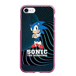 Чехол iPhone 7/8 матовый SONIC СОНИК, цвет: 3D-малиновый