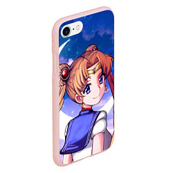 Чехол iPhone 7/8 матовый SAILOR MOON, цвет: 3D-светло-розовый — фото 2