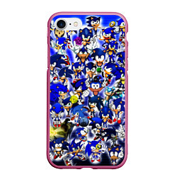 Чехол iPhone 7/8 матовый All of Sonic, цвет: 3D-малиновый