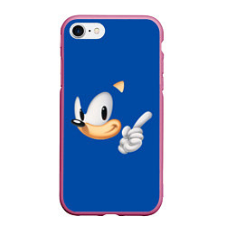 Чехол iPhone 7/8 матовый Sonic, цвет: 3D-малиновый