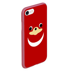 Чехол iPhone 7/8 матовый Knuckles, цвет: 3D-малиновый — фото 2