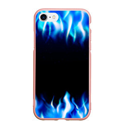 Чехол iPhone 7/8 матовый Синий Огонь