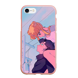 Чехол iPhone 7/8 матовый SAILOR MOON, цвет: 3D-светло-розовый