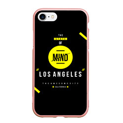 Чехол iPhone 7/8 матовый Off-White: Los Angeles, цвет: 3D-светло-розовый