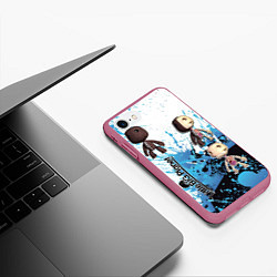 Чехол iPhone 7/8 матовый Little Big, цвет: 3D-малиновый — фото 2
