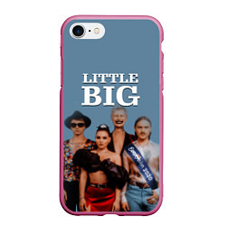 Чехол iPhone 7/8 матовый Little Big, цвет: 3D-малиновый