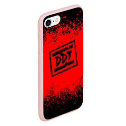 Чехол iPhone 7/8 матовый ДДТ Лого, цвет: 3D-светло-розовый — фото 2