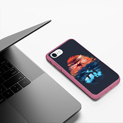 Чехол iPhone 7/8 матовый Очень Странные Дела, цвет: 3D-малиновый — фото 2