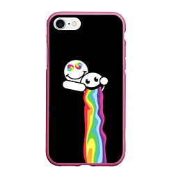 Чехол iPhone 7/8 матовый Биба и Боба Oko, цвет: 3D-малиновый