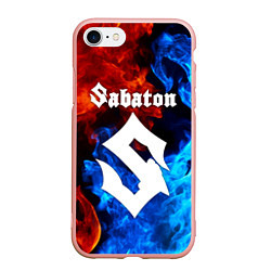 Чехол iPhone 7/8 матовый SABATON, цвет: 3D-светло-розовый