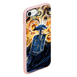 Чехол iPhone 7/8 матовый Van Gogh Tardis, цвет: 3D-светло-розовый — фото 2