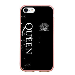 Чехол iPhone 7/8 матовый QUEEN, цвет: 3D-светло-розовый