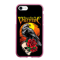 Чехол iPhone 7/8 матовый Bullet For My Valentine, цвет: 3D-малиновый