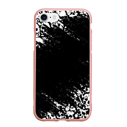 Чехол iPhone 7/8 матовый БЕЛЫЕ ЧЕРЕПА, цвет: 3D-светло-розовый