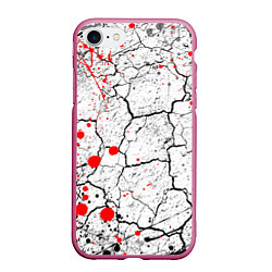 Чехол iPhone 7/8 матовый КРОВАВЫЙ ГРАНЖ, цвет: 3D-малиновый