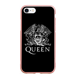 Чехол iPhone 7/8 матовый QUEEN, цвет: 3D-светло-розовый