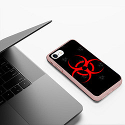 Чехол iPhone 7/8 матовый EPIDEMIC BIOHAZARD, цвет: 3D-светло-розовый — фото 2