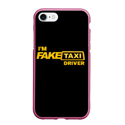 Чехол iPhone 7/8 матовый Fake Taxi, цвет: 3D-малиновый