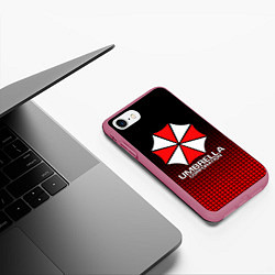 Чехол iPhone 7/8 матовый UMBRELLA CORP, цвет: 3D-малиновый — фото 2