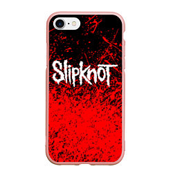 Чехол iPhone 7/8 матовый SLIPKNOT, цвет: 3D-светло-розовый