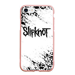 Чехол iPhone 7/8 матовый SLIPKNOT, цвет: 3D-светло-розовый