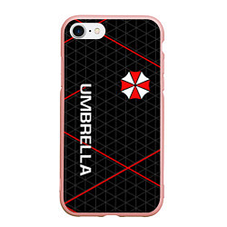 Чехол iPhone 7/8 матовый UMBRELLA CORP, цвет: 3D-светло-розовый