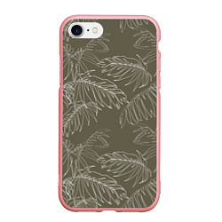 Чехол iPhone 7/8 матовый Листья пальмы, цвет: 3D-баблгам