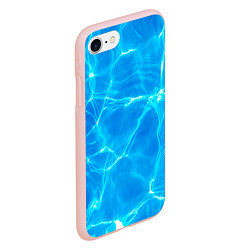 Чехол iPhone 7/8 матовый Вода, цвет: 3D-светло-розовый — фото 2
