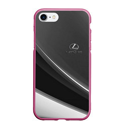 Чехол iPhone 7/8 матовый LEXUS, цвет: 3D-малиновый