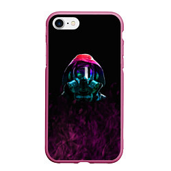 Чехол iPhone 7/8 матовый Эпидемия, цвет: 3D-малиновый